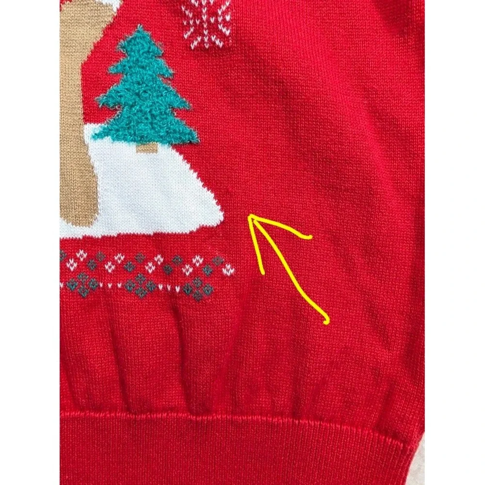 OshKosh B'gosh Kids Red Gingerbread Oh Snap Holiday Christmas Sweater 4T